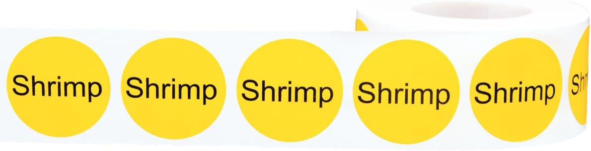 Yellow with Black Carnitas Circle Dot Adhesive Stickers, 1 Inch Round Labels, 500 Total Stickers