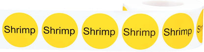 Yellow with Black Carnitas Circle Dot Adhesive Stickers, 1 Inch Round Labels, 500 Total Stickers