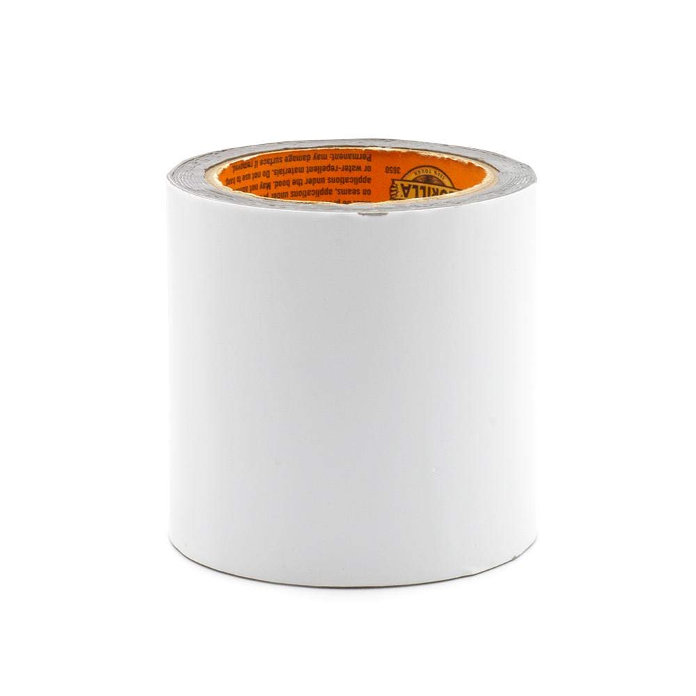 GORILLA Waterproofing Tape, Permanent, White, 4" x 10 | Weather Resistant for Leaks and Repairs, Conforms to All Surfaces, UV and Moisture Resistant Backing