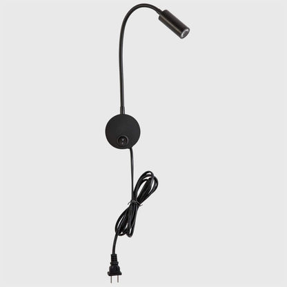 Wall Mounted Reading Lamp LED 3W Warm White 3000K Hardwired for Reading Matt Black(Black Hard-Wired 2PCS)