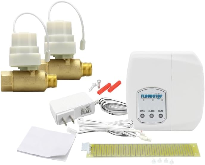 FloodStop Water Heater Leak Detector Kit, 3/4" Press x Press | Automatic Water Shut-Off and Visual/Audible Alarms