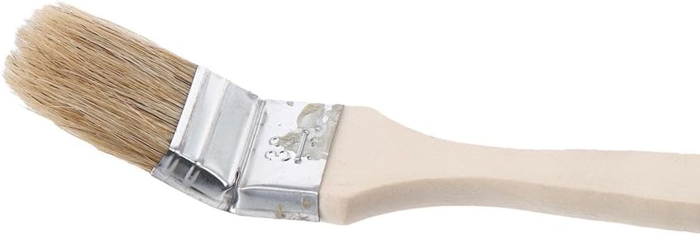 2Pcs Paint Brush Head Width 40mm/1.5 inch Long Wood Handle Metal Ferrule Bent Paint Brush Radiator Brush