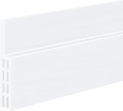 Adhesive Backed Door Draft Stopper – Silicone Under Door Sweep for Interior & Exterior Doors, Noise & Air Insulation, Self Stick Weather Stripping Door Seal, 2" W x 39" L (White) by Randall Mfg