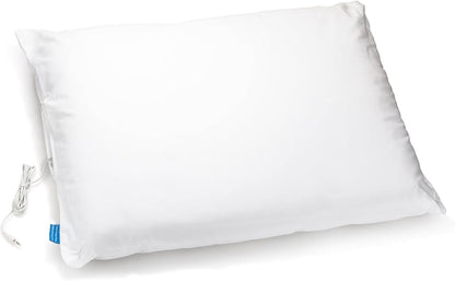 Sound Oasis Pillow Speakers, 2 UltraThin Stereo Speakers, Volume Control, Surround Sound for Music, Sleep, Tinnitus Masking, Connect to External Sound Source with 1/8" 3.5mm Headphone Jack Plug, White