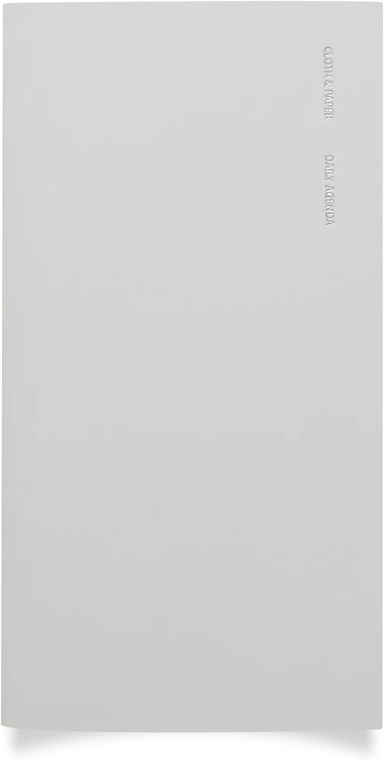 Cloth & Paper Travel Notebook | Daily Wellness Planner – Smoked Salt | Pocket Plus Wellness Planner 3.2" x 6" | Habit Tracker & Self Care Journal for Goals, Gratitude & Reflection – Soft Touch Cover