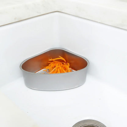 Better Houseware Triangular Kitchen Sink Drain Basket for Food, Sink Food Catcher Basket for Washing Vegetables & Fruits Corner Sink Strainer