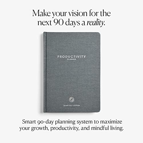 Intelligent Change - 3-Month Productivity Planner, Productivity Tools for Time-Management and Mindfulness, Daily To-Do List, A5 Undated Quarterly Planner, Beige (Beige)