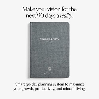 Intelligent Change - 3-Month Productivity Planner, Productivity Tools for Time-Management and Mindfulness, Daily To-Do List, A5 Undated Quarterly Planner, Beige (Beige)