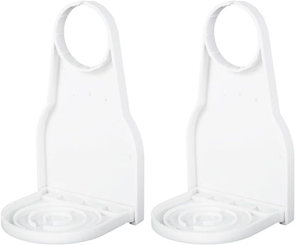 2 Pack Detergent Cup Holder Anti-Slip Detergent Drip Catcher Thick Plastic Laundry Drip Tray Catcher No More Leaks or Mess Laundry Room Gadget for Softener(White foldable)