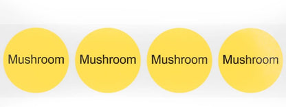 Yellow with Black Carnitas Circle Dot Adhesive Stickers, 1 Inch Round Labels, 500 Total Stickers
