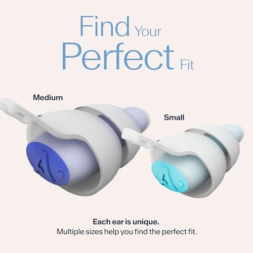 Alpine SleepDeep Earplugs for Sleeping – Side Sleepers & Snoring – Ultra-Soft Noise Reducing Earplugs – 27dB SNR – Hypoallergenic, Silicone-Free – 2 Pairs (S + L)