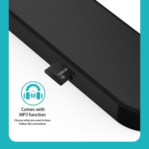 Bone Conduction Under Pillow Sleep Speaker, Ultra-Thin Bluetooth 5.3 Bedside Speaker, TF Card Slot, Auto-Off Timer, Private Audio for Side Sleepers & Light Sleepers (C807-Black)