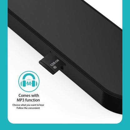 Bone Conduction Under Pillow Sleep Speaker, Ultra-Thin Bluetooth 5.3 Bedside Speaker, TF Card Slot, Auto-Off Timer, Private Audio for Side Sleepers & Light Sleepers (C807-Black)