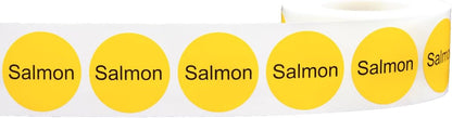 Yellow with Black Carnitas Circle Dot Adhesive Stickers, 1 Inch Round Labels, 500 Total Stickers