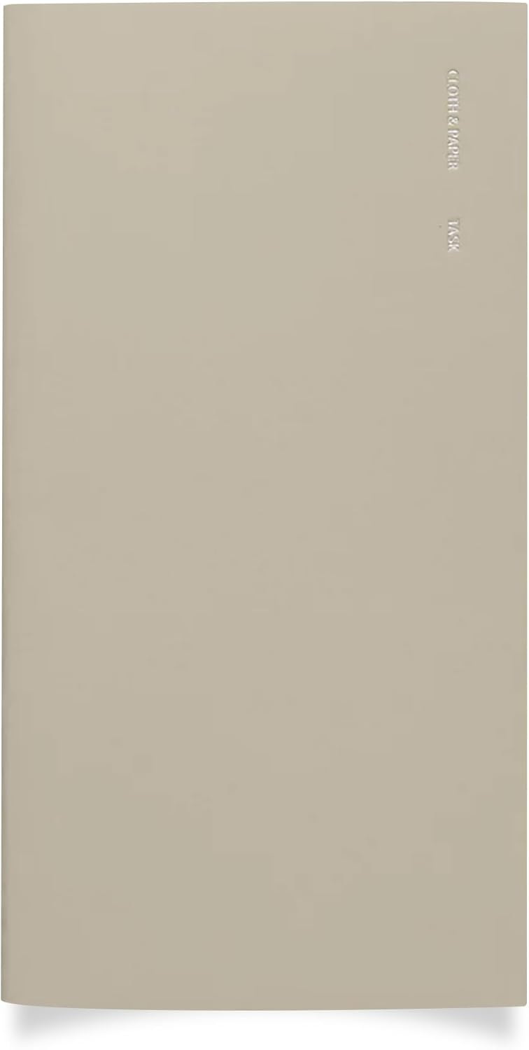 Cloth & Paper Travel Notebook | Daily Wellness Planner – Smoked Salt | Pocket Plus Wellness Planner 3.2" x 6" | Habit Tracker & Self Care Journal for Goals, Gratitude & Reflection – Soft Touch Cover