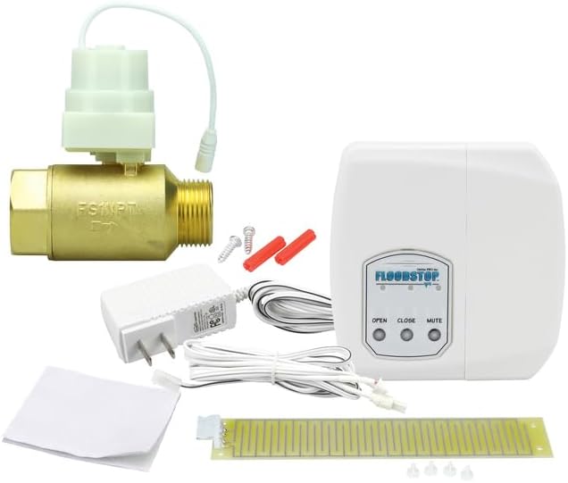 FloodStop Water Heater Leak Detector Kit, 3/4" Press x Press | Automatic Water Shut-Off and Visual/Audible Alarms