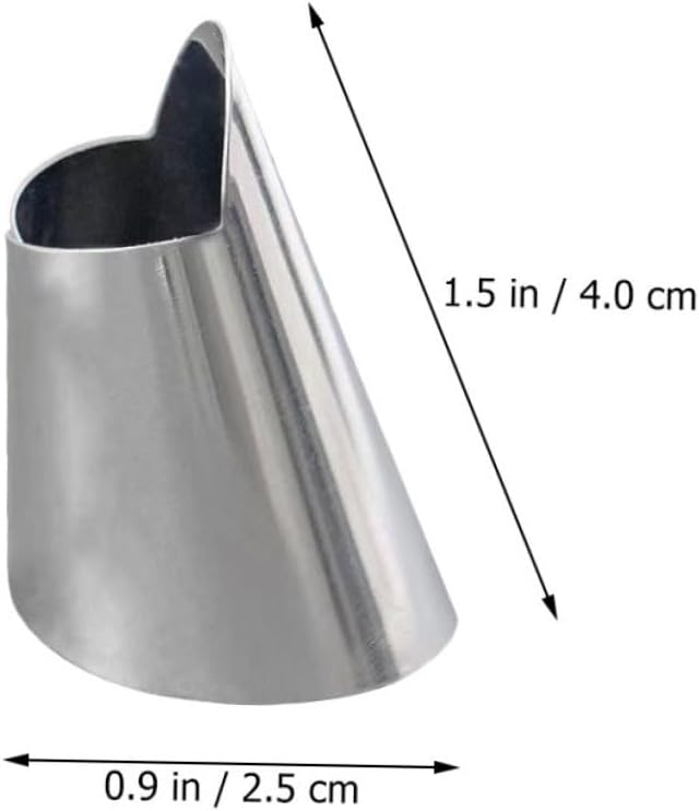 Gatuida 10pcs Vegetable Peeler Slice Finger Protectors Cutting Chopper Guards Reusable Stainless Steel Safety Finger Cover