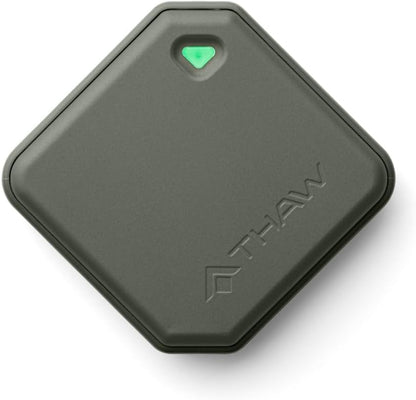 THAW Rechargeable Mini Hand Warmer | Double-Sided Heating, Up to 4 Hours, Rechargeable USB-C, Durable Impact-Resistant Construction, Integrated LED Light