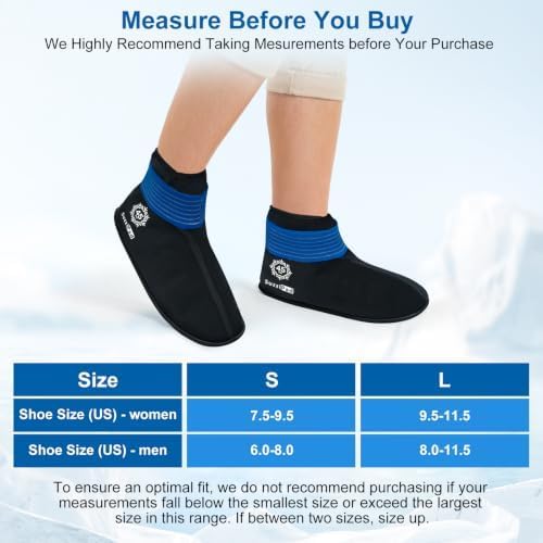 SuzziPad 45mins Long-Lasting Ankle Ice Pack for Plantar Fasciitis Relief, S