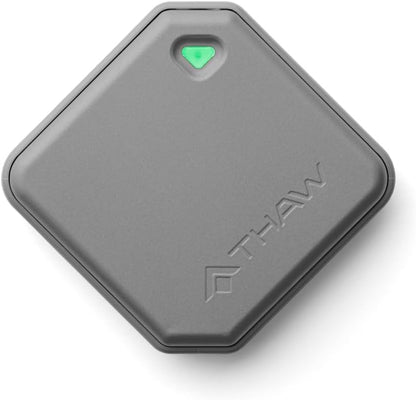 THAW Rechargeable Mini Hand Warmer | Double-Sided Heating, Up to 4 Hours, Rechargeable USB-C, Durable Impact-Resistant Construction, Integrated LED Light