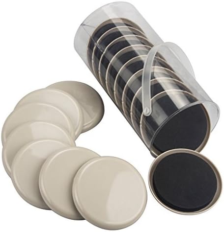 Ezprotekt Large Furniture Sliders for Carpet and Hardwood Floors, 8 Pack 9-1/2" x 5-3/4" Reusable Oval Heavy Duty Furniture Moving Pads, 4 Pcs Hard Floor Felt Sliders+4 Pcs Carpet Sliders (Beige)