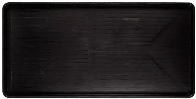 Gardeners Supply Company Large Boot Tray 2 Pack | Multi-Purpose All Weather Waterproof Indoor and Outdoor Shoes Mat Made with 100% Recycled Plastic | 46.5" L x 15.5" W and 2" Deep - Black