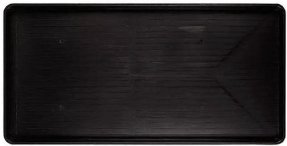 Gardeners Supply Company Large Boot Tray 2 Pack | Multi-Purpose All Weather Waterproof Indoor and Outdoor Shoes Mat Made with 100% Recycled Plastic | 46.5" L x 15.5" W and 2" Deep - Black