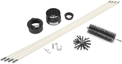Dryer Vent Duct Cleaning Kit - Gardus RLE202 LintEater Rotary Dryer Vent Cleaner Kit, Removes Lint, Dryer Vent Cleaning System Extends Up to 12’ with 4 Flexible 3' Rods, Air Duct Cleaning Tools