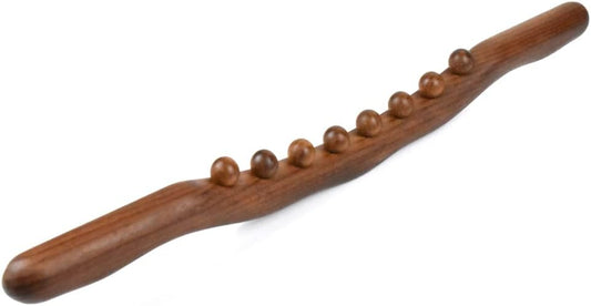 8 Bead Massage Roller Stick Wood Gua Sha Tool for All of Your Body SPA Massager 52cm