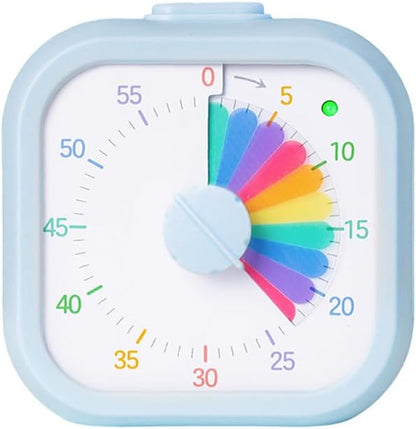 Visual Timer for Kids 60 Minute Countdown Timer Rainbow Disk Desk Timer Clock for Classroom Study Office Kitchen with Silent Operation (Purple)