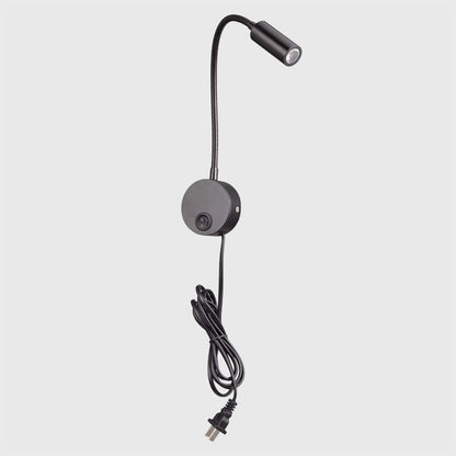 Wall Mounted Reading Lamp LED 3W Warm White 3000K Hardwired for Reading Matt Black(Black Hard-Wired 2PCS)
