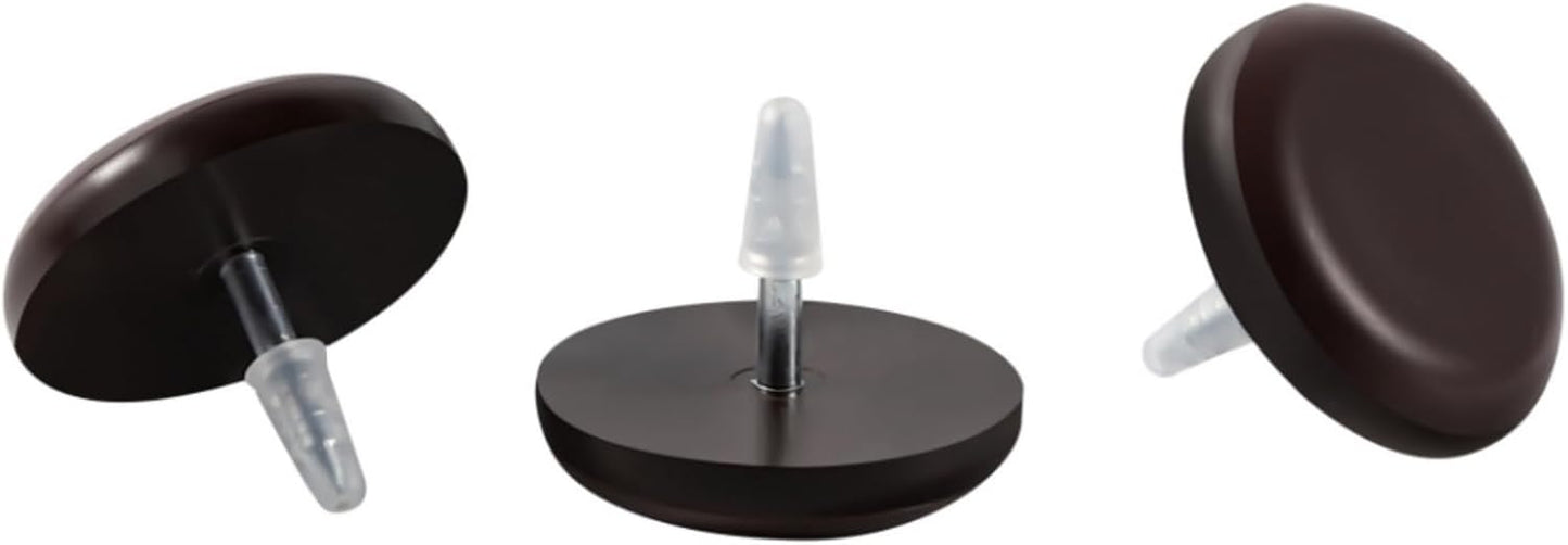 1" Nail on Furniture Sliders (24 Pack) - Furnigear Heavy Duty PTFE (Teflon) Chair Sliders Glides Wooden Furniture Movers Move Your Furniture Easily & Safety - Best Chair Leg Floor Protectors