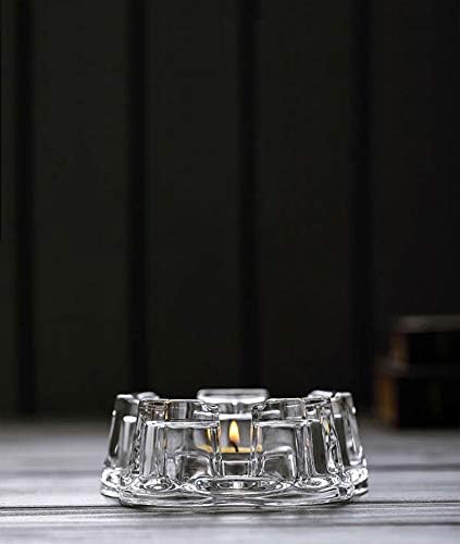 Glass Filtering Tea Maker Teapot with a Warmer and 6 Double-walled Tea Cups Set (Heating base, Standard)