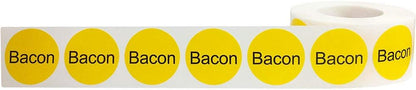 Yellow with Black Carnitas Circle Dot Adhesive Stickers, 1 Inch Round Labels, 500 Total Stickers