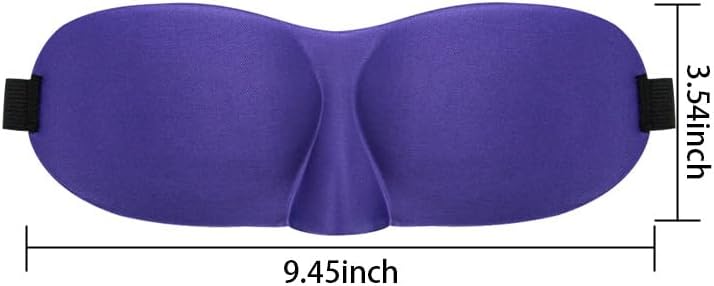 Sleep Mask for Back and Side Sleepers 1 Pack, 3D Light Blocking Eye Mask for Sleeping, Zero Pressure Eye Cover for Women and Men, Lightweight Breathable Night Blindfold Black