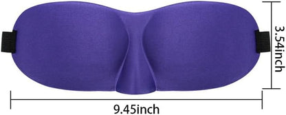Sleep Mask for Back and Side Sleepers 1 Pack, 3D Light Blocking Eye Mask for Sleeping, Zero Pressure Eye Cover for Women and Men, Lightweight Breathable Night Blindfold Black