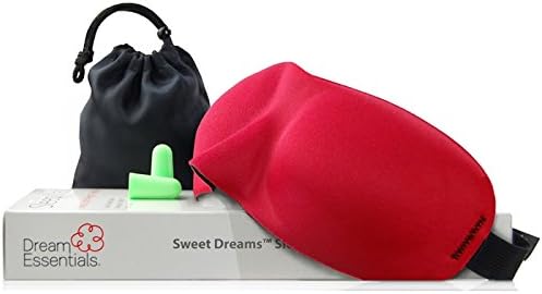 Dream Essentials Sweet Dreams Contoured Sleep Mask Kit, Royal Blue Eye Mask for Sleeping with Travel Pouch, Earplugs, Lash Space, Quick Release Strap, Light Blocking Travel Accessories Gift Set | Royal Blue contoured sleep mask kit with pouch, earplugs,