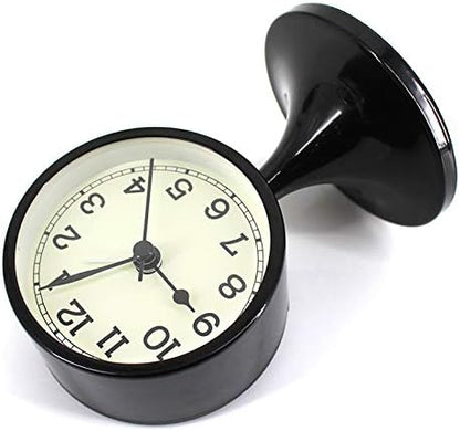 3" Round Quartz Analog Metal Alarm Clock Silent Non Ticking Desk Clock
