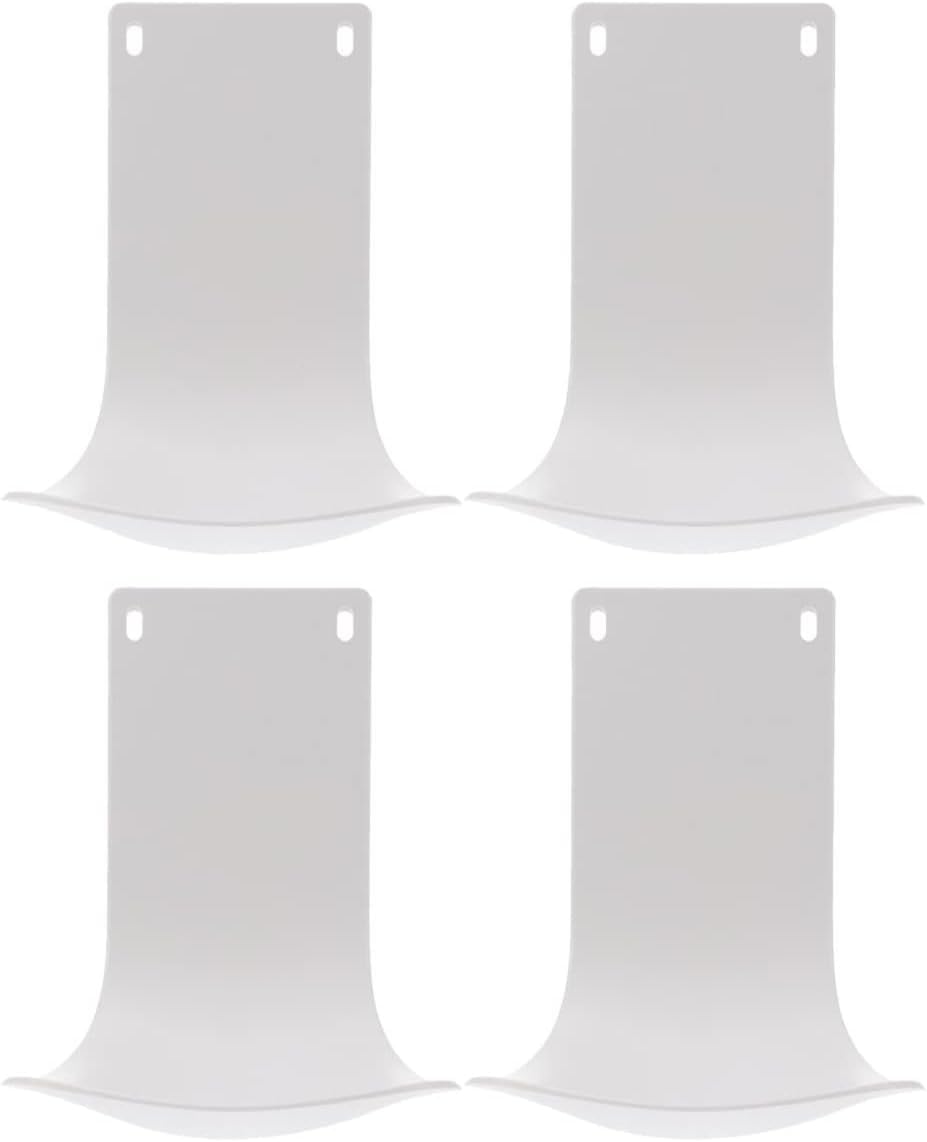 YARNOW 4PCS Dispenser Drip Tray - Wall Mounted Laundry Detergent Catcher - Cup Liquid Dispenser Holder for Kitchen Sink, Bathroom & Laundry Room Use - Easy Installation and Cleaning, White