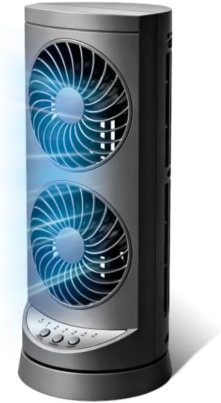 Tower Fan for Bedroom,24 ft/s Portable Desk Table Fan with Remote
