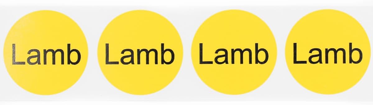 Yellow with Black Carnitas Circle Dot Adhesive Stickers, 1 Inch Round Labels, 500 Total Stickers