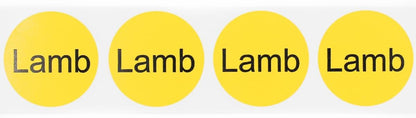 Yellow with Black Carnitas Circle Dot Adhesive Stickers, 1 Inch Round Labels, 500 Total Stickers