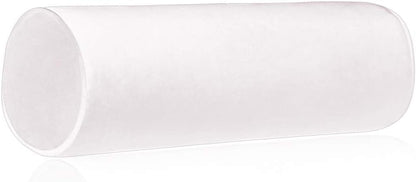 Tinbolunce Memory Foam Roll Pillow for Knee/Leg/Neck - Full Moon Bolster/Round Cylinder Pillow for Sleeping on Side or Back - Removable Cooling Cover Length 18" x 6" Diameter (Chocolate Brown)