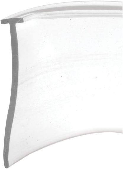 Prime-Line M 6211 Shower Door Bottom Sweep, 36 In. x 1 In. Strip, Vinyl Construction, Clear, 5/32 In. Tee Insert Shape (Single Pack) | Clear, Single Pack