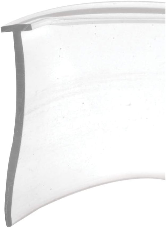 Prime-Line M 6211 Shower Door Bottom Sweep, 36 In. x 1 In. Strip, Vinyl Construction, Clear, 5/32 In. Tee Insert Shape (Single Pack) | Clear, Single Pack