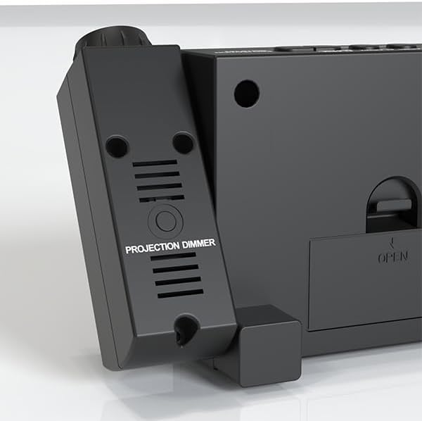 Mesqool Projection Alarm Clock with Bed Shaker, Dual Alarms
