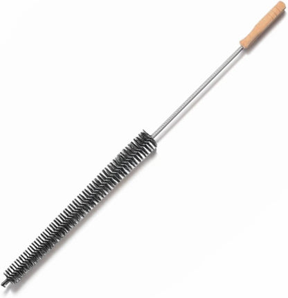 Dryer Vent Cleaning Brush - Lint Removal Cleaner Tool, LongFlexible with Wood Handle (28.7Inches)