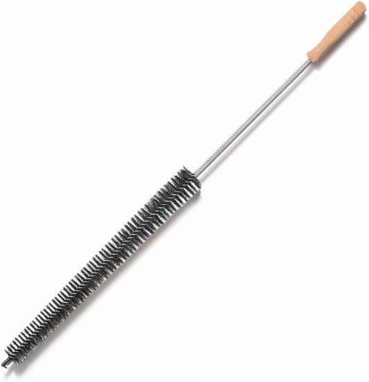 Dryer Vent Cleaning Brush - Lint Removal Cleaner Tool, LongFlexible with Wood Handle (28.7Inches)