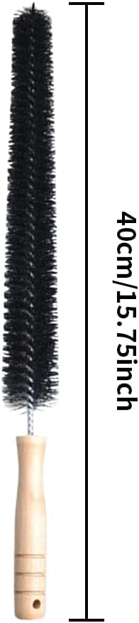 2Pcs Radiator Brush, Dryer Lint Brush Vent Cleaner, 16 inch Long Flexible Refrigerator Coil Soft Bristile Brush with Wooden Handle, Laundry Room and Washer Dryer Organizers