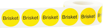 Yellow with Black Carnitas Circle Dot Adhesive Stickers, 1 Inch Round Labels, 500 Total Stickers